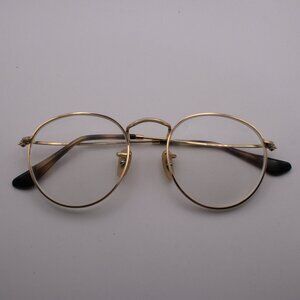Ray-Ban Round Metal Gold Eyeglasses Frames, Retro, Cottagecore, 70s, Coquette